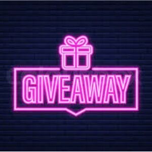 Neon Pink Giveaway Sign